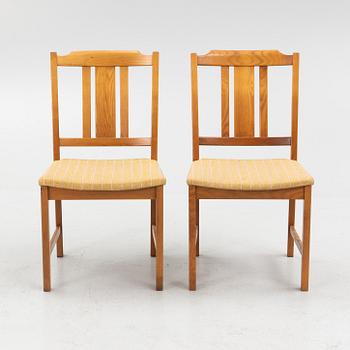 Matbord och stolar 6 st, Skaraborgs Möbler Tibro, 1900-talets andra hälft.