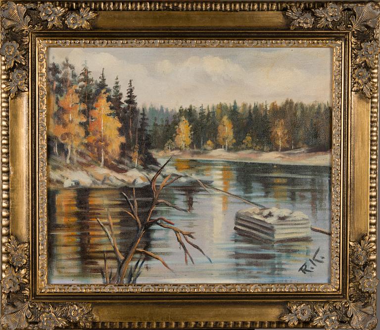 RUDOLF KOIVU, oil on canvas, signed R.K.