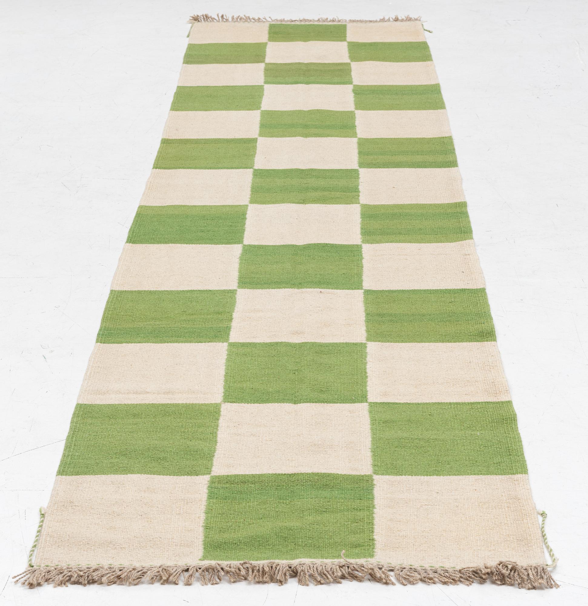 Gallerimatta, Kelim, c. 390 x 90 cm.