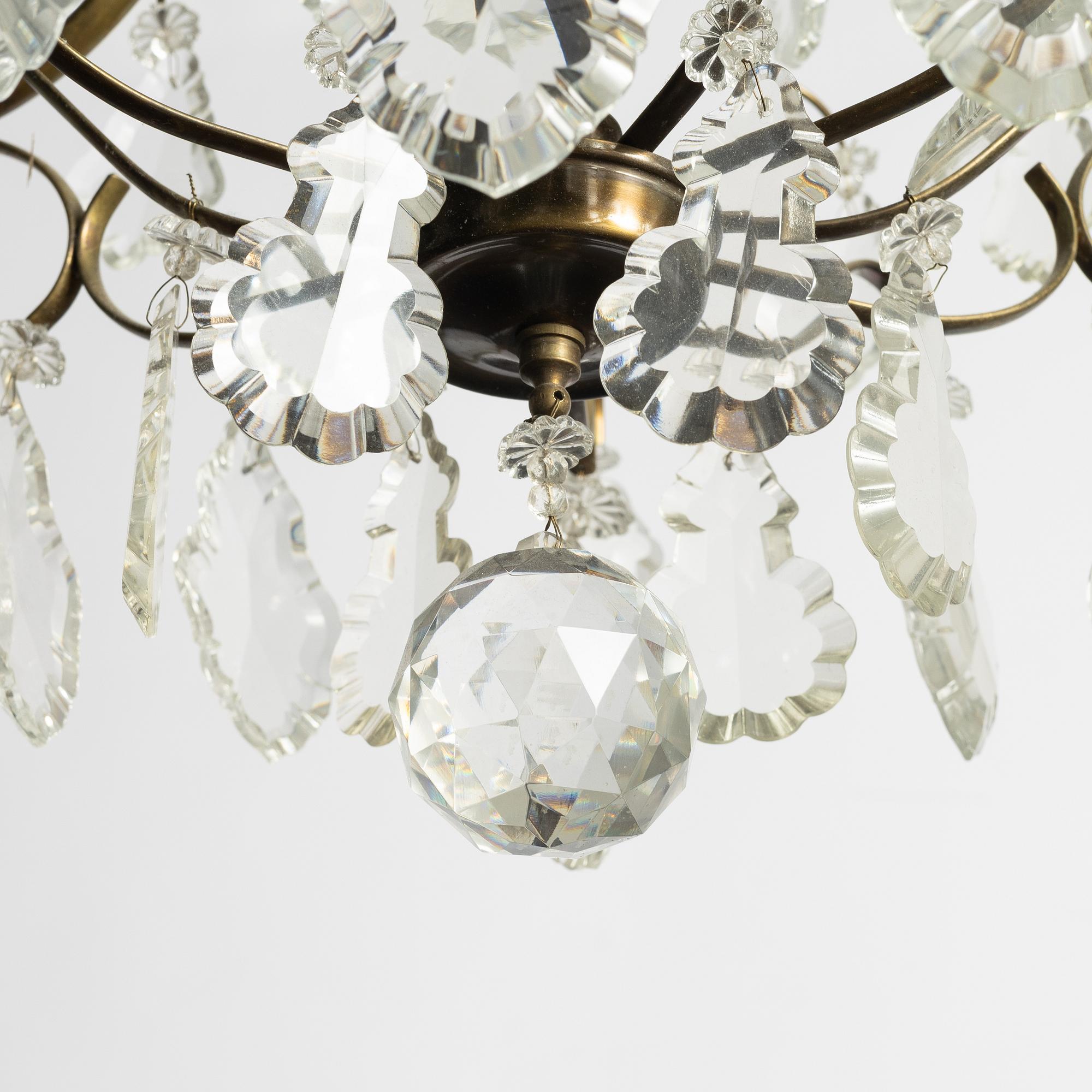 Chandelier, Rococo style, 20th century.