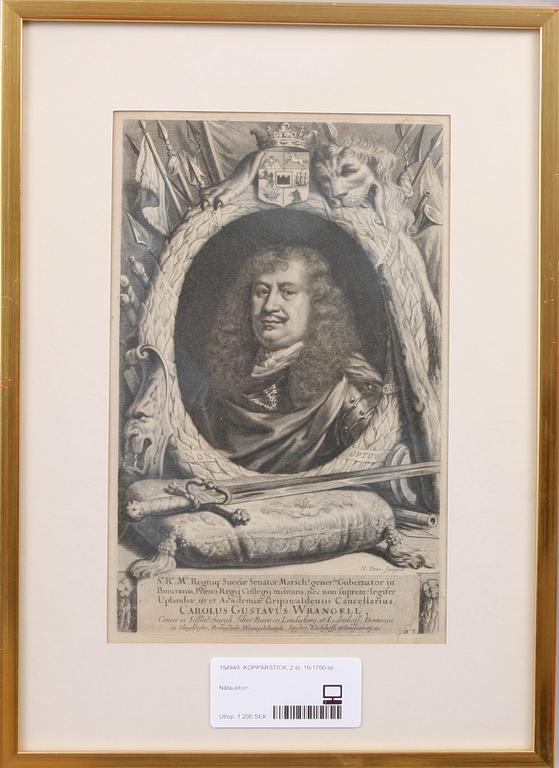 KOPPARSTICK, 2 st, 16/1700-tal.