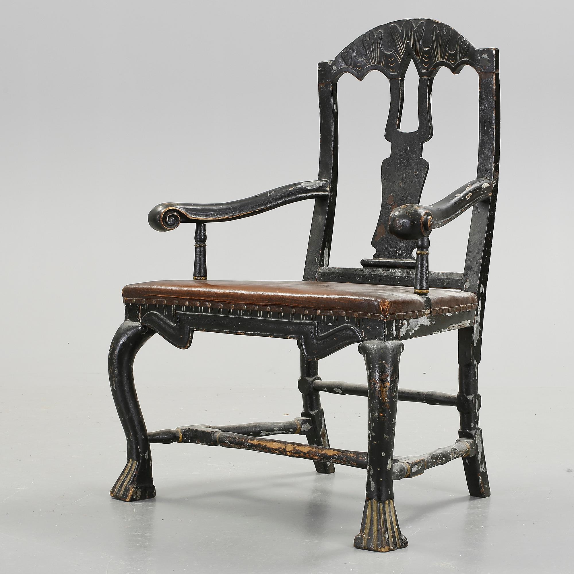 KARMSTOL, senbarock, 1700-tal.