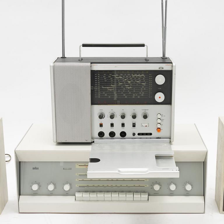 Dieter Rams, stereo receiver, model 'RCS 9-S' and speakers model 'L450/2', Braun, Germany, designed in 1961.