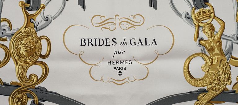 SCARF, siden, "Brides de Gala", design Hugo Grygkar, Hermès, Paris.