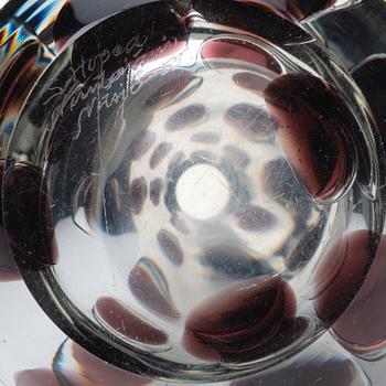 Saara Hopea, a 'Panther' glass vase, Nuutajärvi Notsjö, Finland 1955.