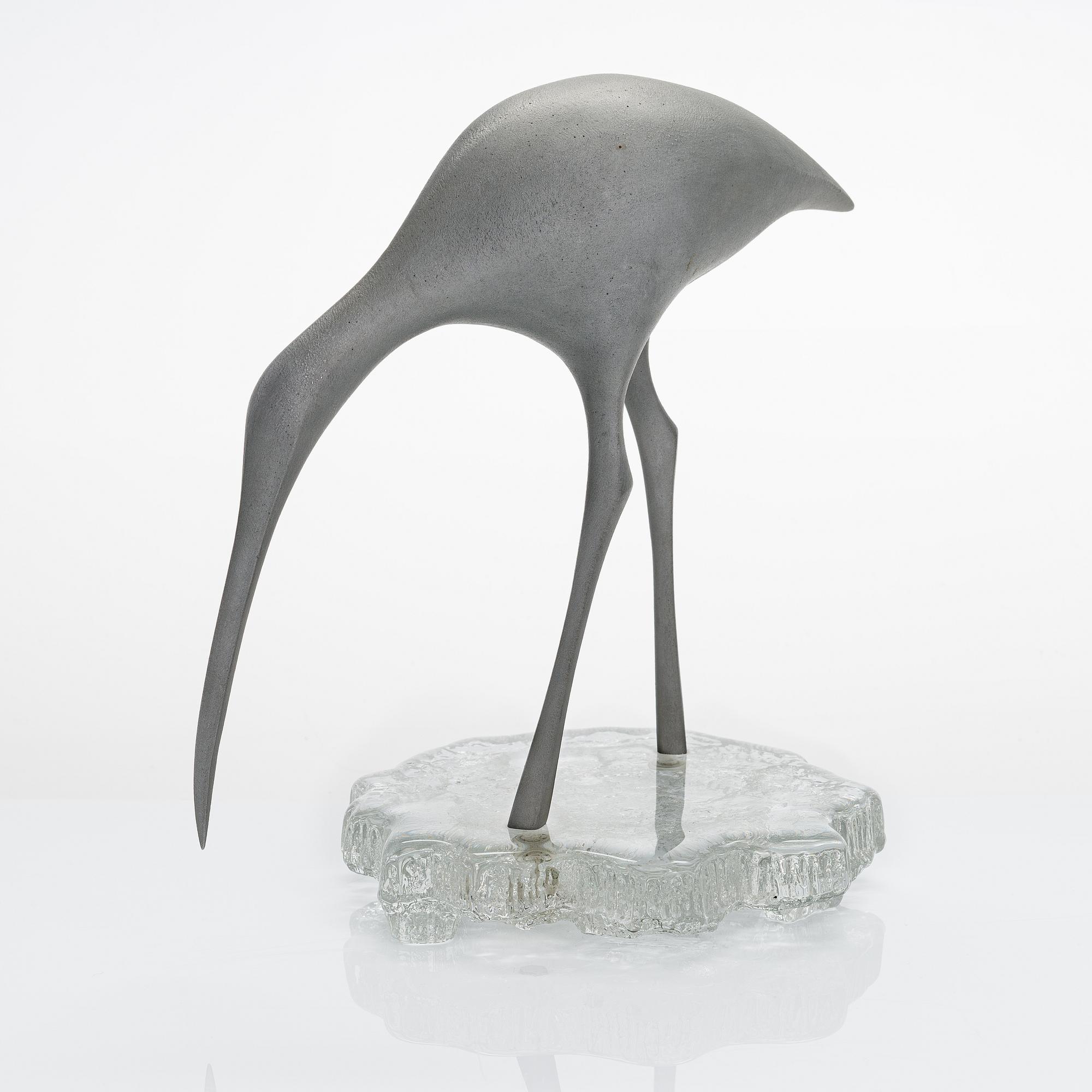 Tapio Wirkkala, sculpture, Suokurppa (Snipe). Stamped Kultakeskus Oy Design: Tapio Wirkkala Made in Finland.