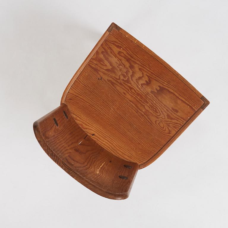 Axel Einar Hjorth, a stained pine 'Lovö' chair, Nordiska Kompaniet, Sweden 1930s.