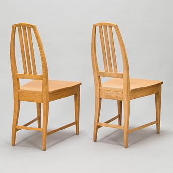 Louis Sparre, tuoleja, 6 kpl, valmistaja Aktiebolaget Iris. Noin 1900.