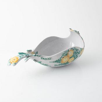 Björn Wiinblad, salad bowl with serving spoon, Denmark, 1982.