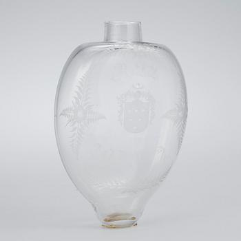 FLASKA, glas, 1800-tal.