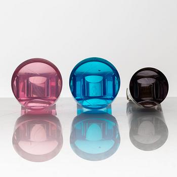 Siv Lagerström, three acrylic rings, 1970s.