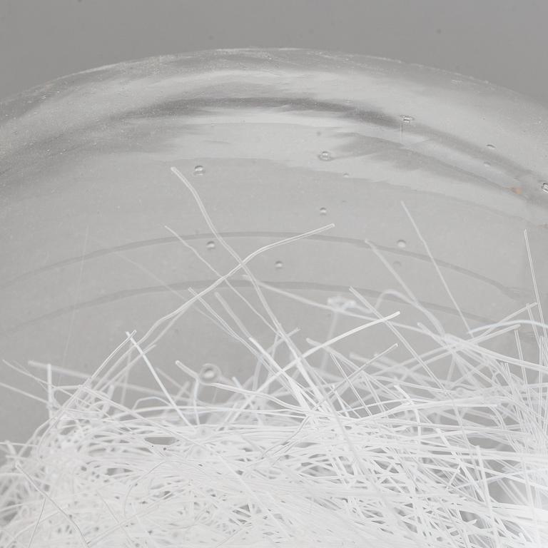 EVA ENGLUND, a glass sculpture, signed and dated 1973.