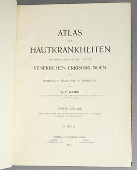 BOKVERK I-II, Jacobi atlas der hautkrankheiten, Urban & Schwarzenberg, 1913.