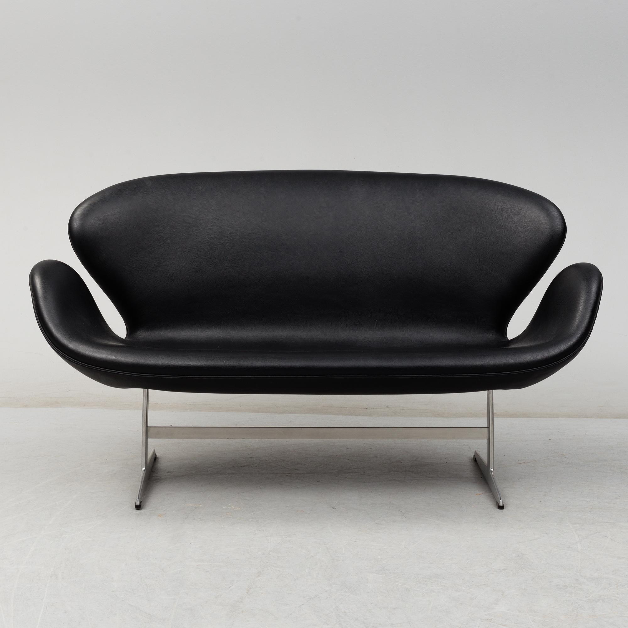 A 'Svanen' sofa by Arne Jacobsen for Fritz Hansen, Denmark, 2001.