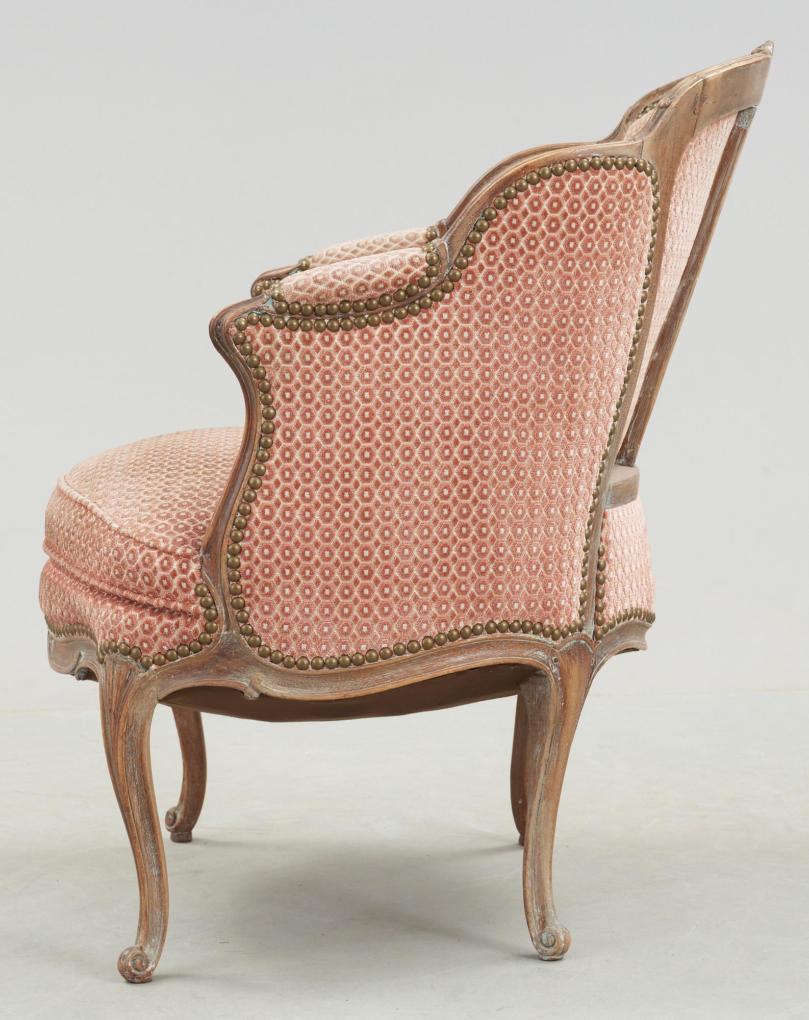 FÅTÖLJ, Louis XV-stil, 1900-talets början.
