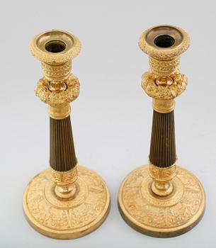 LJUSSTAKAR, 1 par, empire, 1800-talets första hälft.