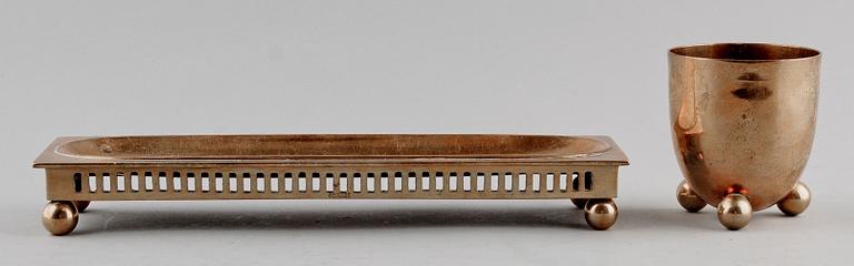 PENNSTÄLL, mässing, Gusums Bruk. Samt SKÅL, mässing.