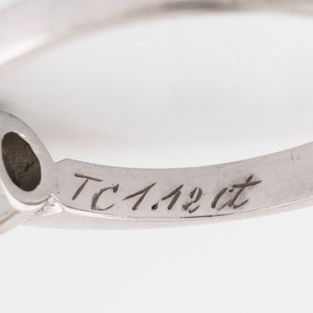 A brilliant cut diamond ring by Arne Blomberg, Strömstad, 1974.