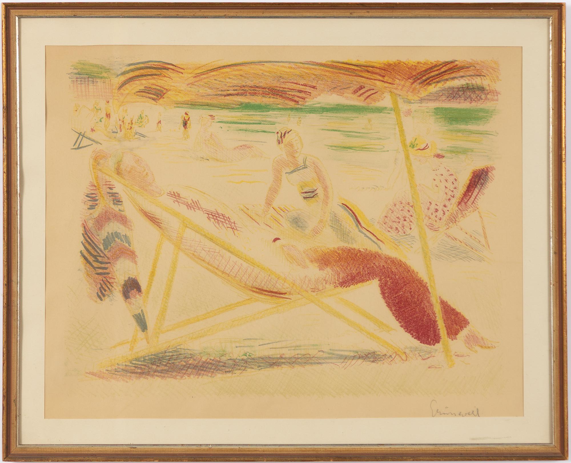 Isaac Grünewald, "På Alassios badstrand".