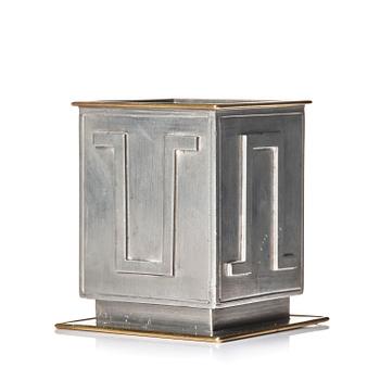 206. Nils Fougstedt, pennkopp, tenn och mässing, modell A 503, Firma Svenskt Tenn, Stockholm, 1932.