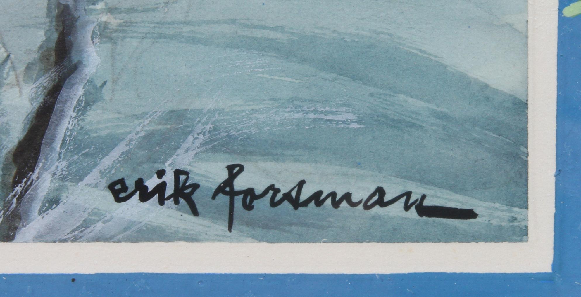 ERIK FORSMAN, gouache, sign.