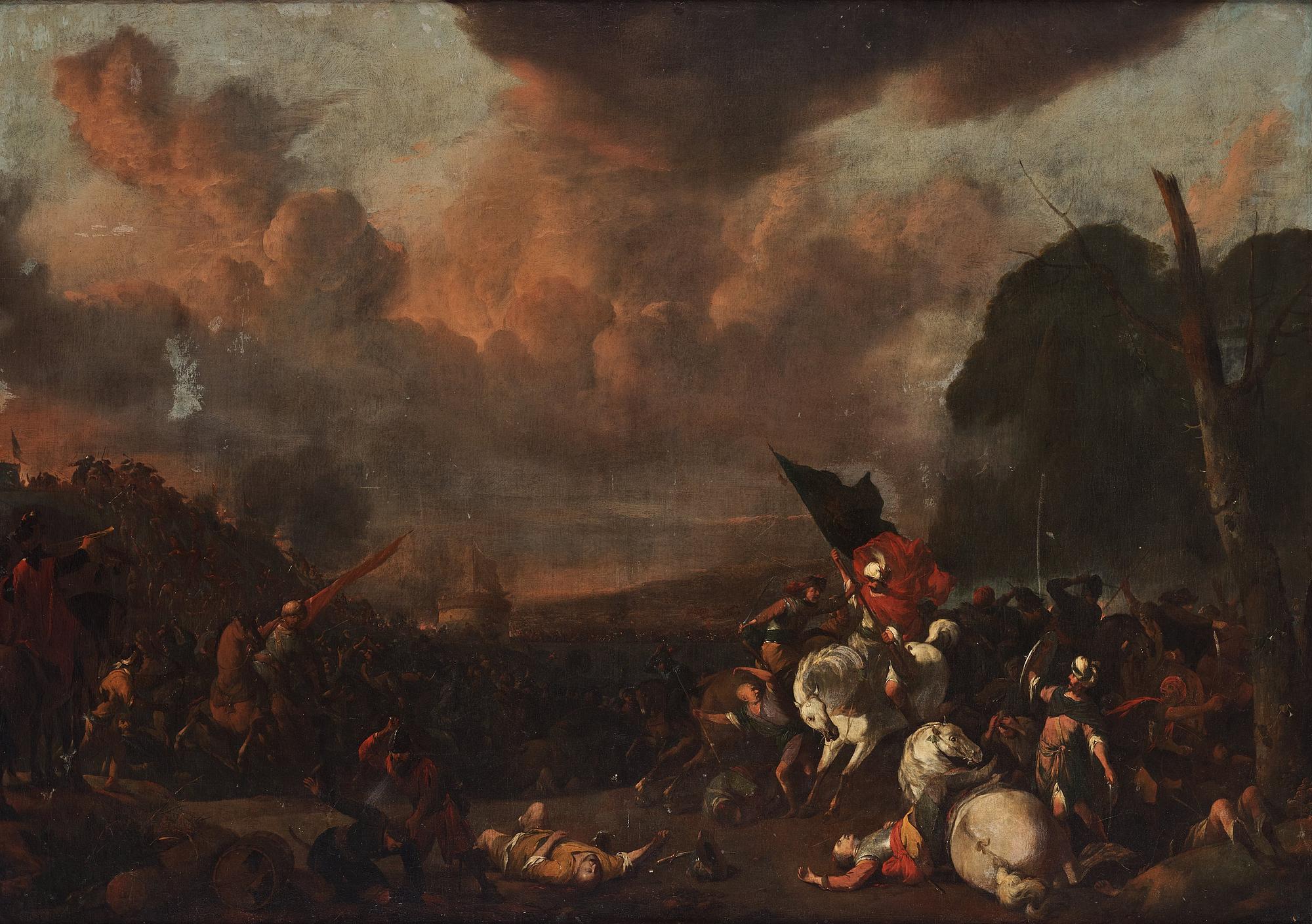 Johannes Lingelbach, Bataljscen mellan kristna och ottomaner.