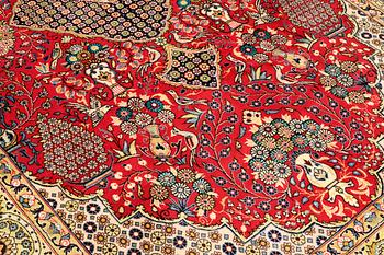 MATTO, Figural Ghom part silk, ca 330 x 210.