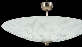 TAKLAMPA, glas, 1900-tal.