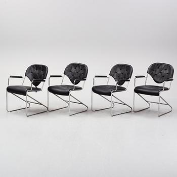 Four 'Sam' armchairs by Sam Larsson for Dux. Late 20th Century.