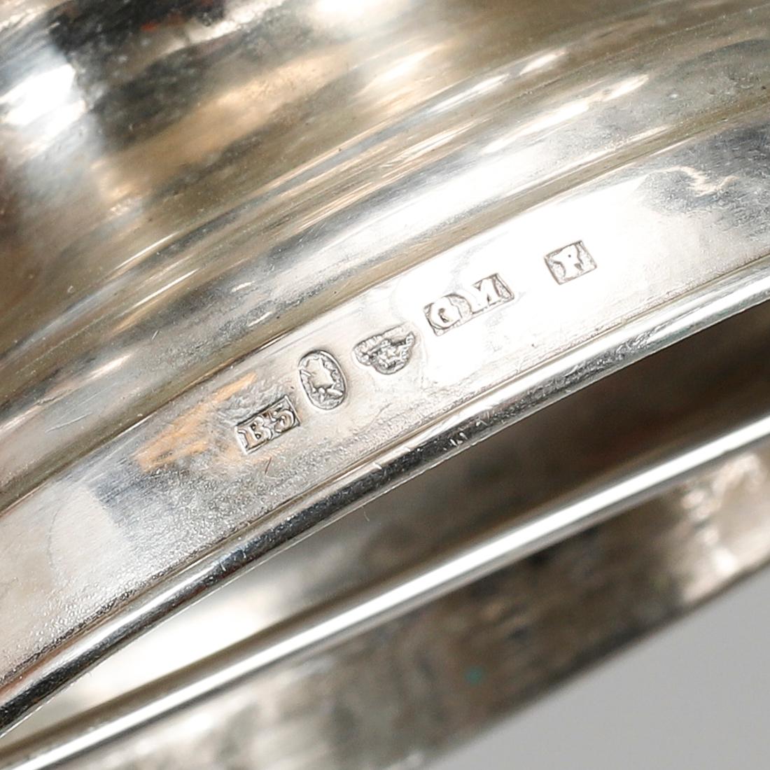 Gustaf Möllenborg, såsskål med fat, silver, Stockholm 1856-57.