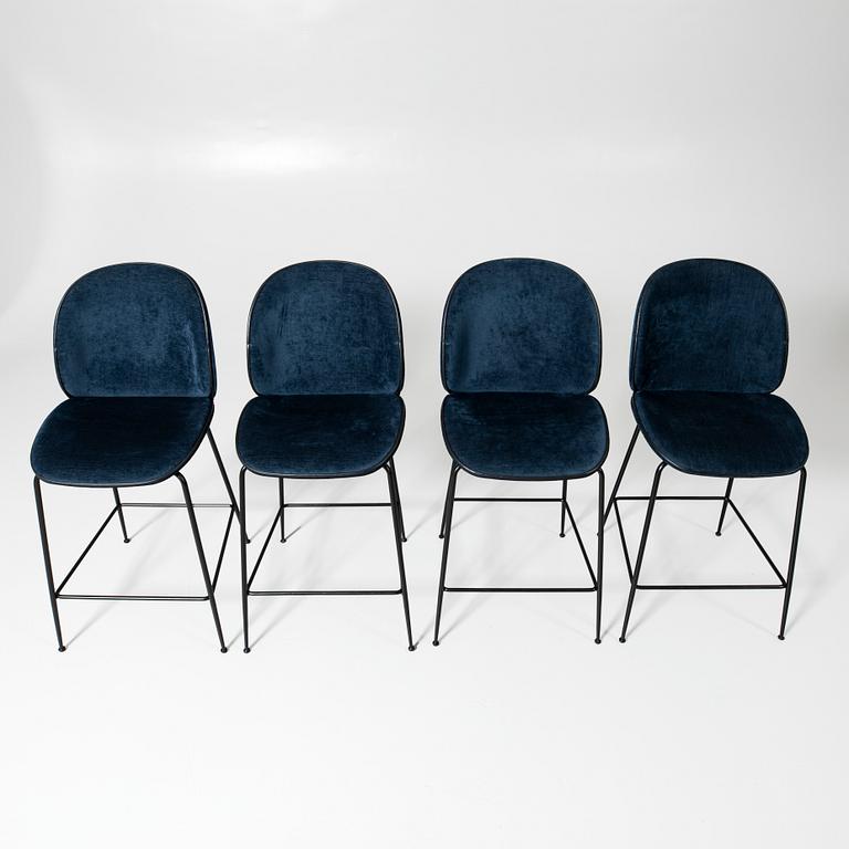 GamFratesi, barstolar, 4 st, "Bettle", Gubi, modern tillverkning.
