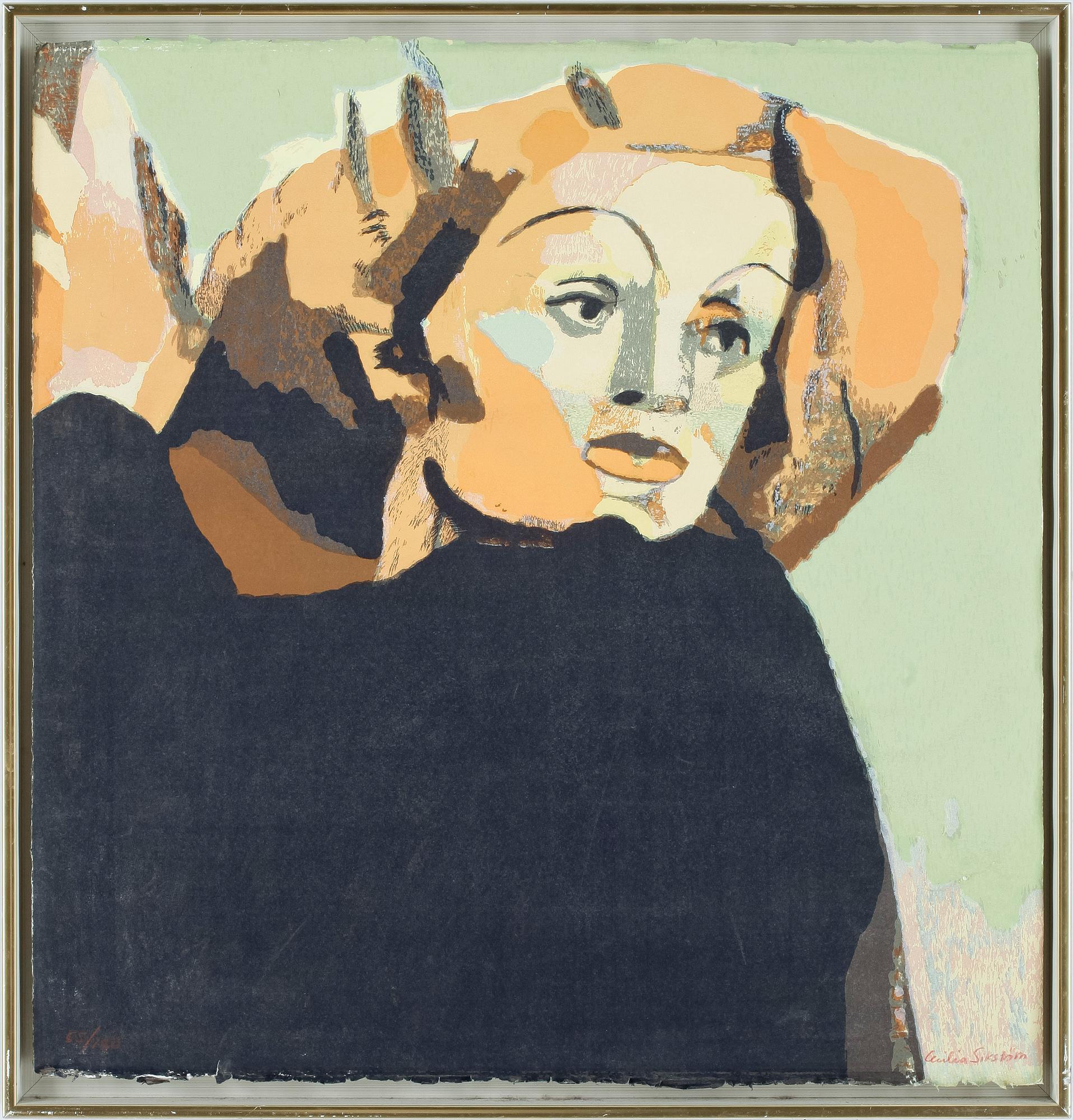 CECILIA SIKSTRÖM, färglitografi, signerad och numrerad 55/180.