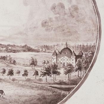 A Gustavian 18th century faience tea table.