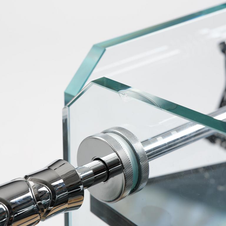 Adriano Design, foosball table, "Cristallino Classic", Teckell, Italy.