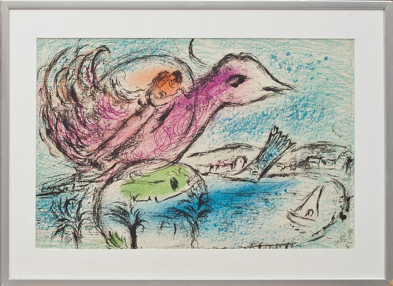 MARC CHAGALL, efter, färglitografi.