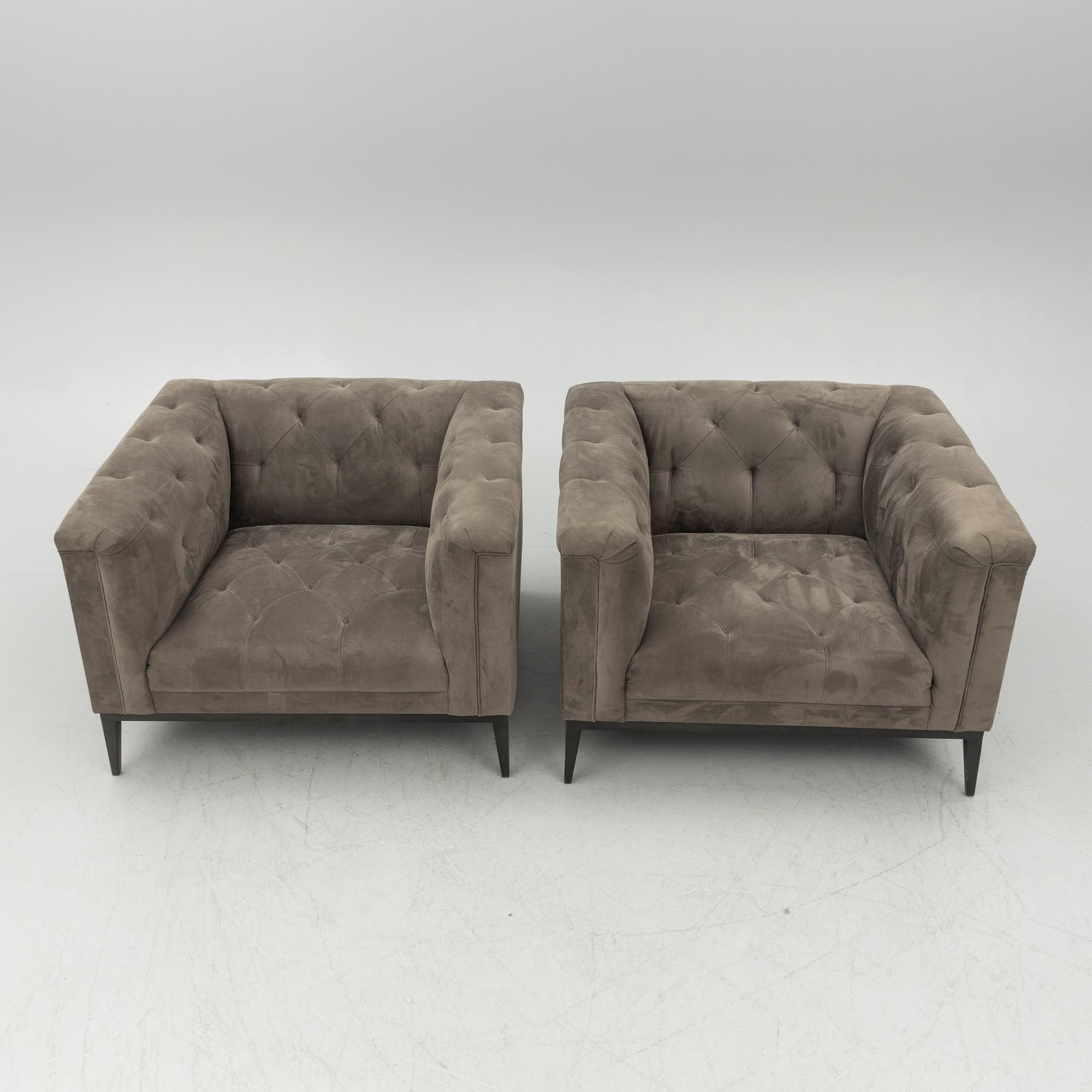 A pair of 'Raffles' armchairs, Eichholtz, contemporary.