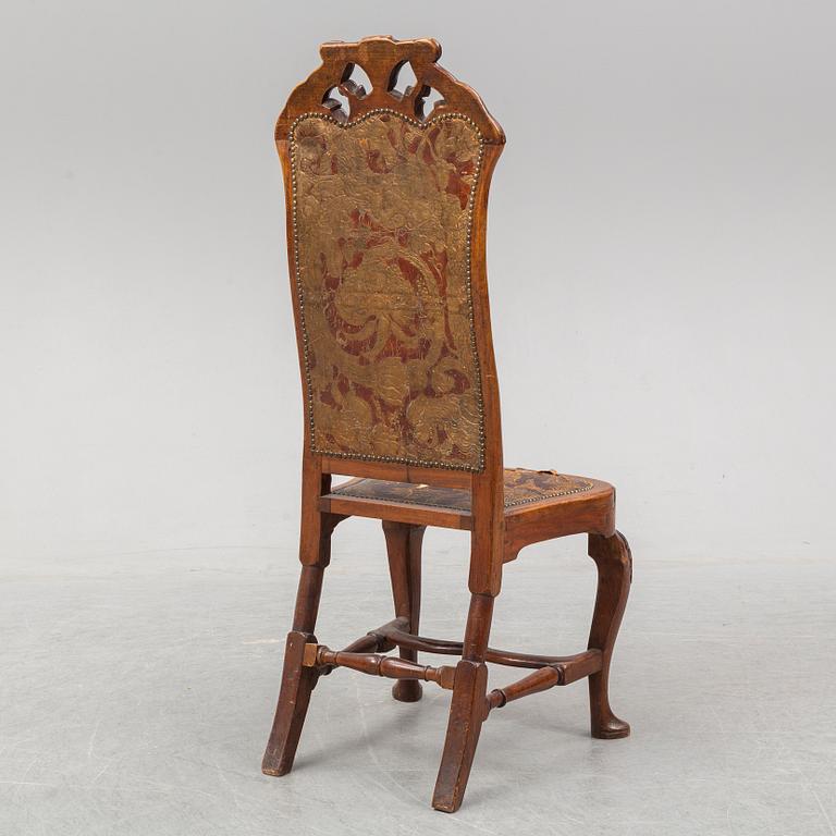 A late Baroque Dutch/English chair, 18th ct.