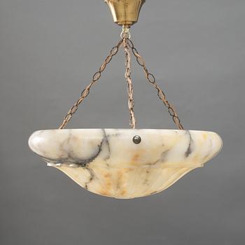 An alabaster ceiling lamp, 1920s.