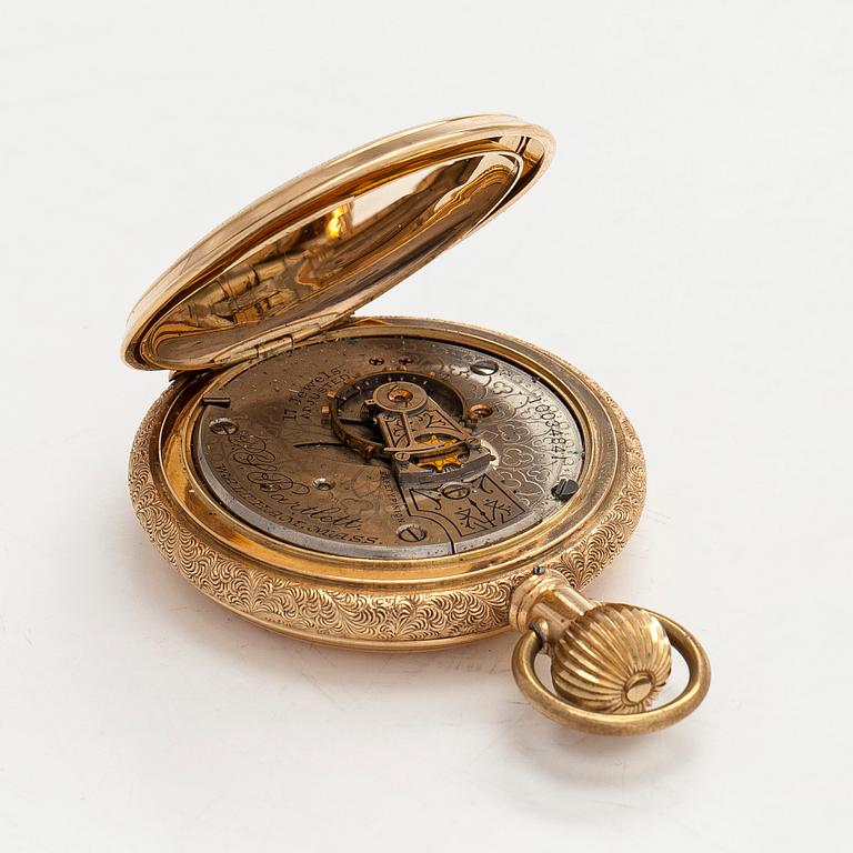 Waltham, pocket watch, hunter, 56.5 mm.