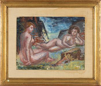 Birger Simonsson, oil on canvas/panel, signed BS.