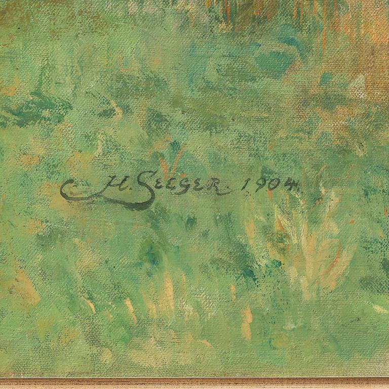 HERMANN SEEGER, olja på duk, signerad och daterad 1904.