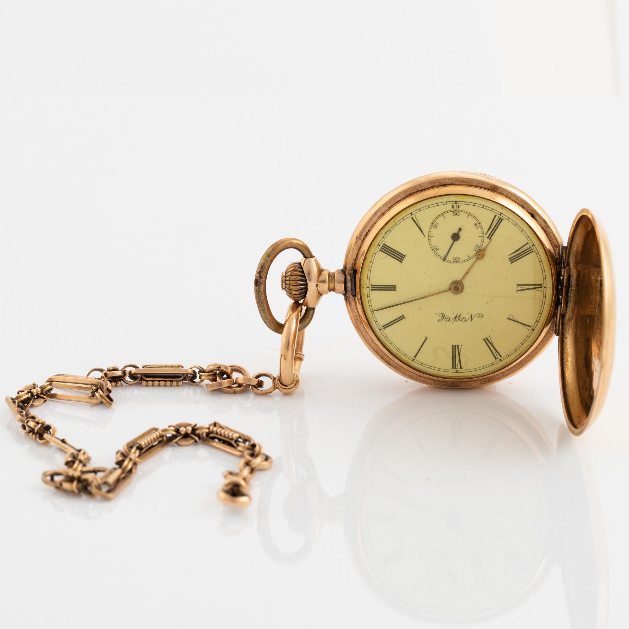 American Waltham Watch Co, pocket watch, hunter, 49,5 mm.
