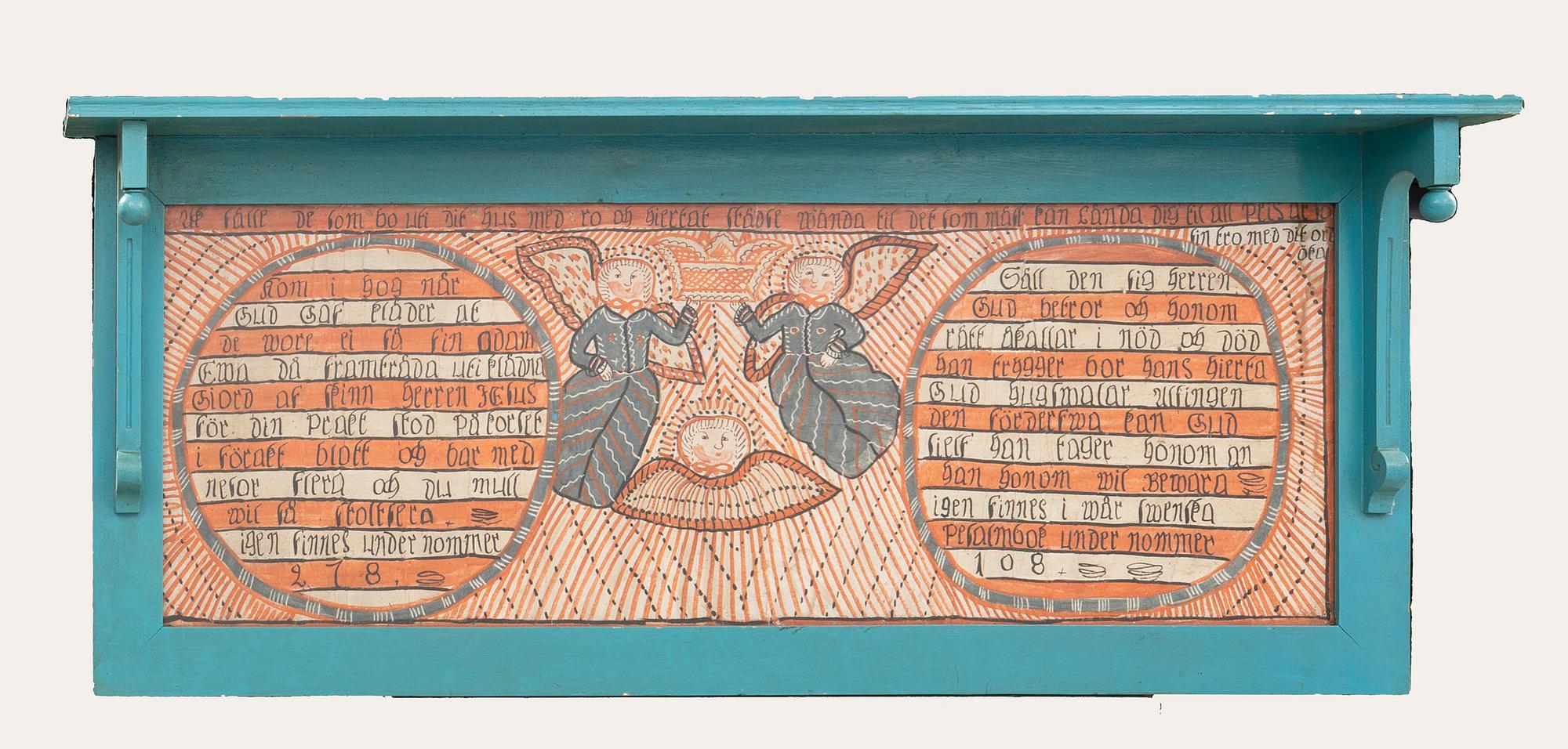 Shelf with decorative painting 18th/19th century.