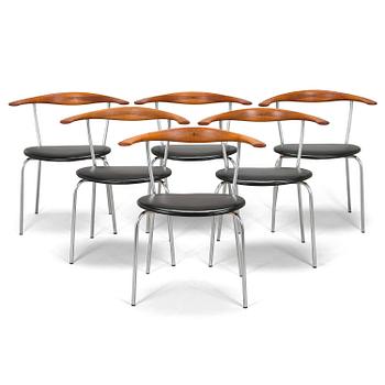 Hans J. Wegner, six mid-20th century 'PP701' armchairs for Johannes  Hansen Denmark.