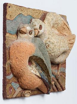 Tyra Lundgren, A Tyra Lundgren stoneware relief, Sweden 1950-60's.