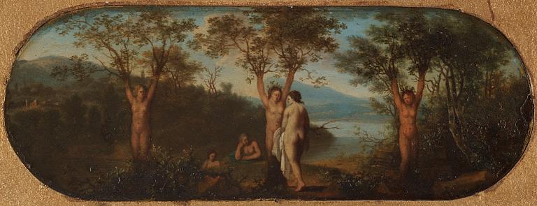 Cornelis van Poelenburgh Tillskriven, 3 bilder med Madonnan, antika scener.