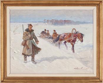 ROMAN BREITENWALD, olja på duk, sign.