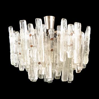 A 1960s "Ice block chandelier" by J.T Design, Kalmar, Austria, 1960s.