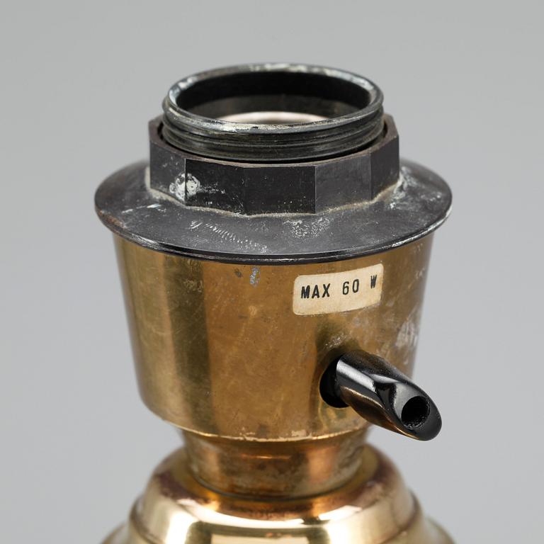 BORDSLAMPA, mässing, Börje Claes, 1970-tal.