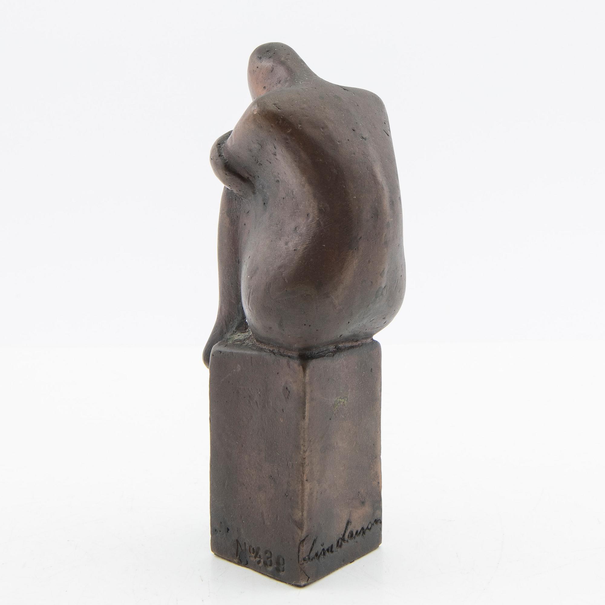 Lisa Larson, sculpture, bronze, "The Thinker".